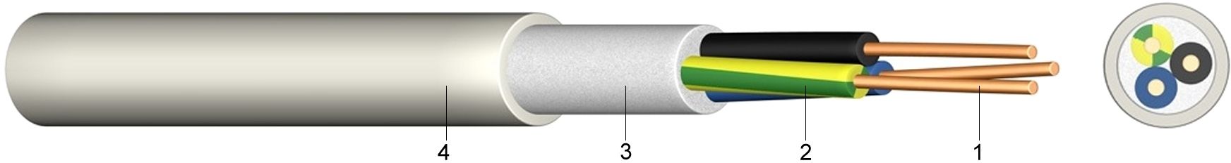 NHXMH 3x1.5mm² Kabel